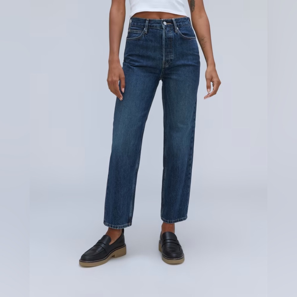 Everlane way high rigid indigo jeans